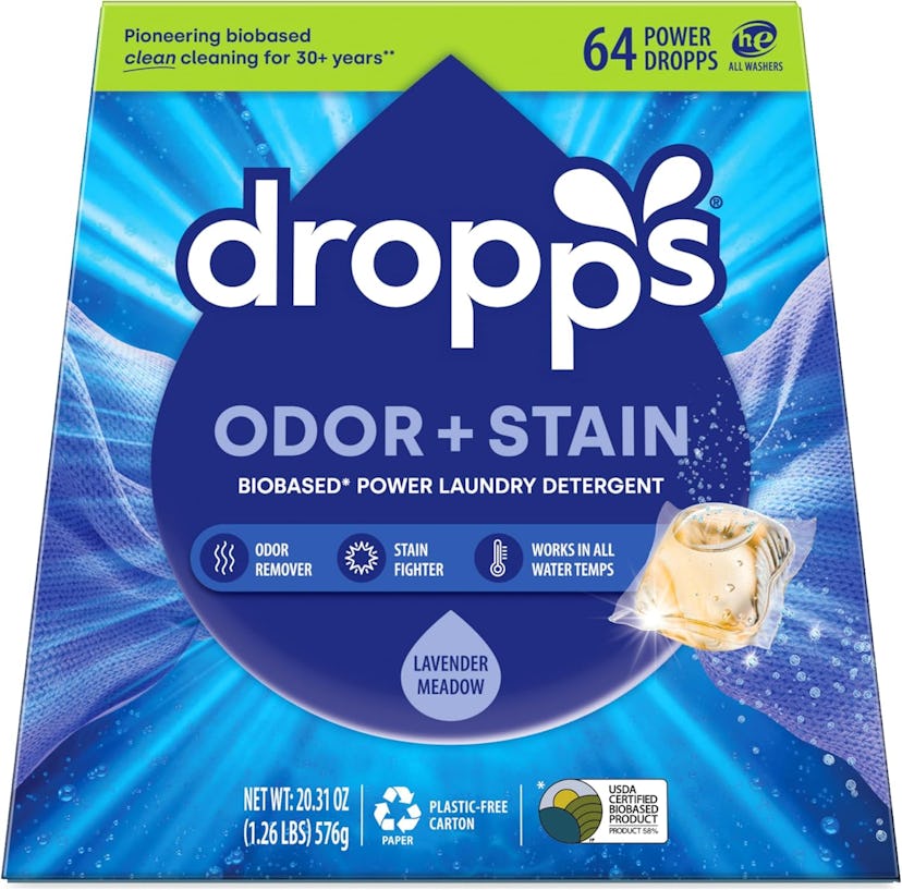 Dropps Odor & Stain Biobased Power Laundry Detergent Pods