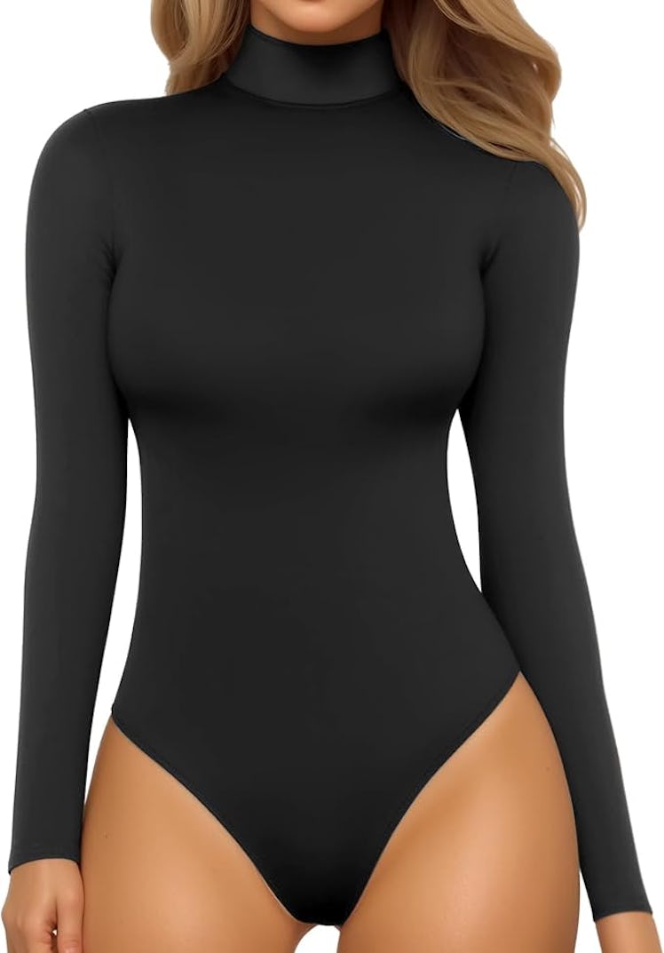MANGOPOP Mock Neck Bodysuit
