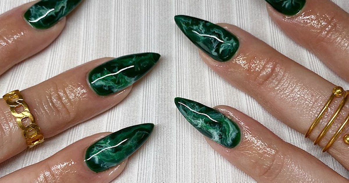 Emerald Swirls, Sapphire French Tips, & 11 More Jewel-Tone Nail Art Ideas