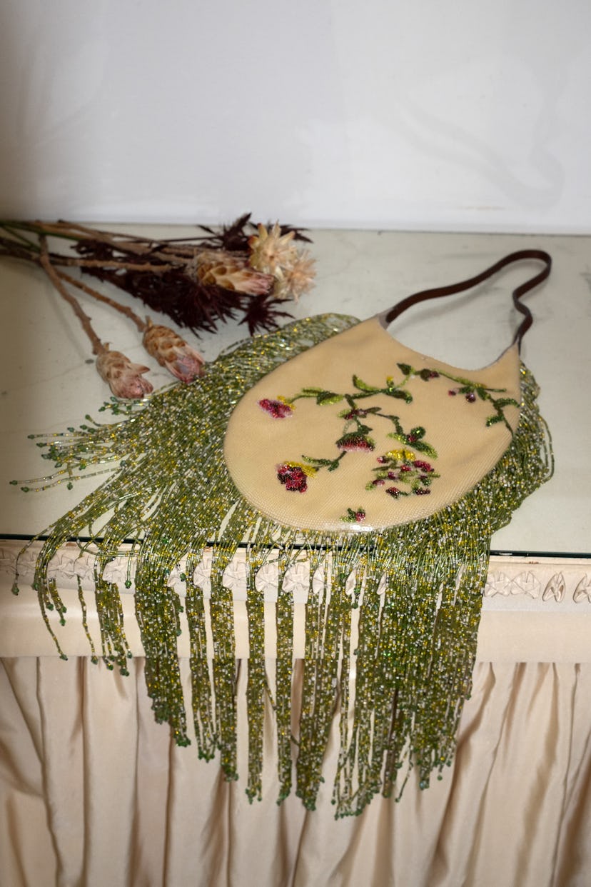 The Tory Burch Pierced Bag is the fringe trend at its best.