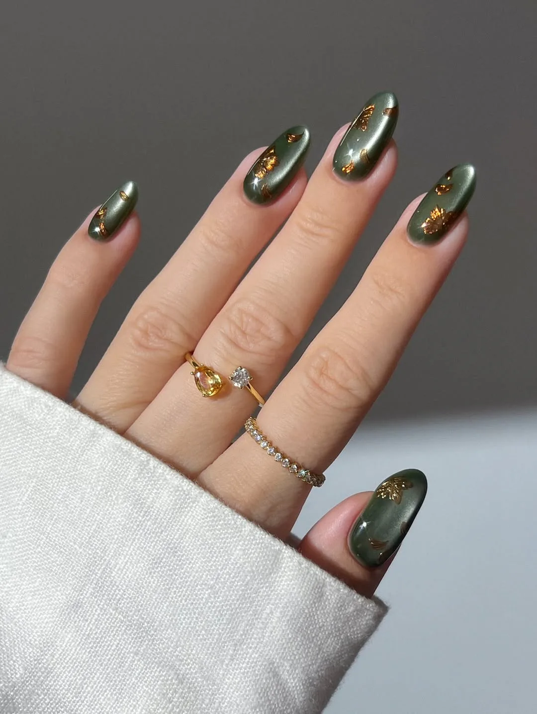 jewel tone nail art