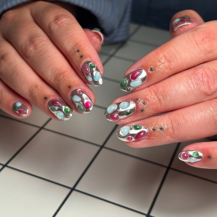 jewel tone nail art designs