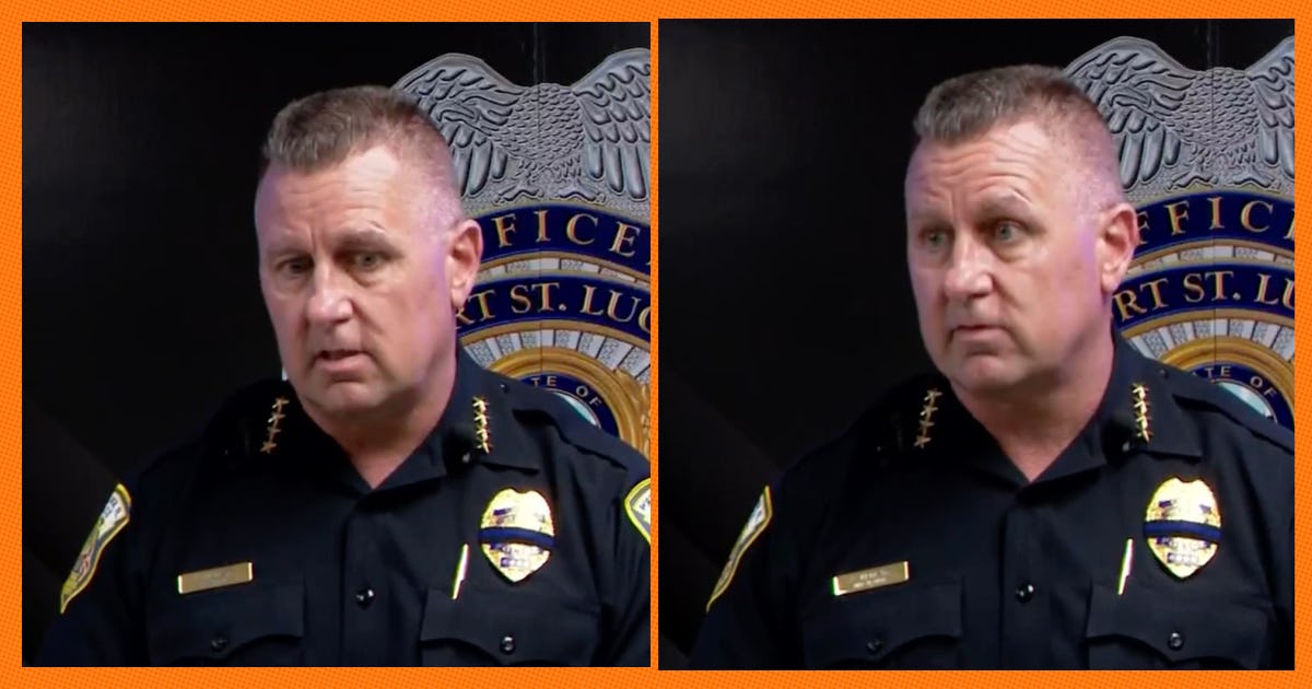 An officer speaks at a press conference following the tragic accidental death of a neighborhood boy....