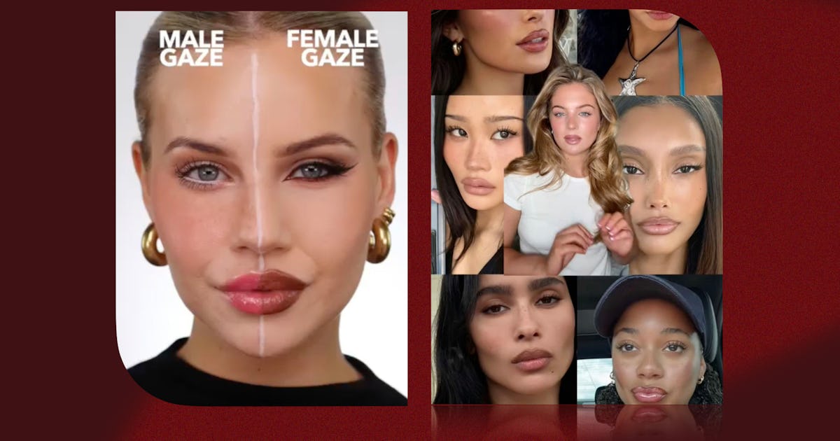 TikTok's Viral "Male Gaze" Vs. "Female Gaze" Makeup Trend Asks Who Your Glam Is For
