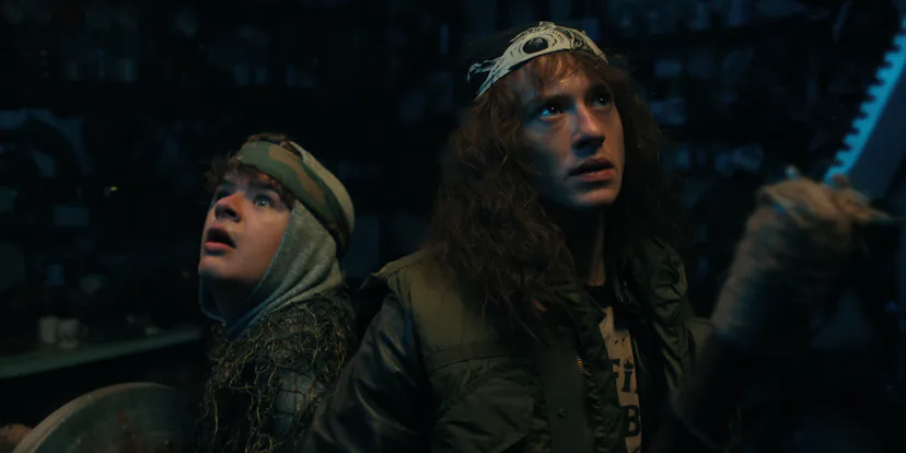 Dustin and Eddie on Stranger Things. Photo via Netflix