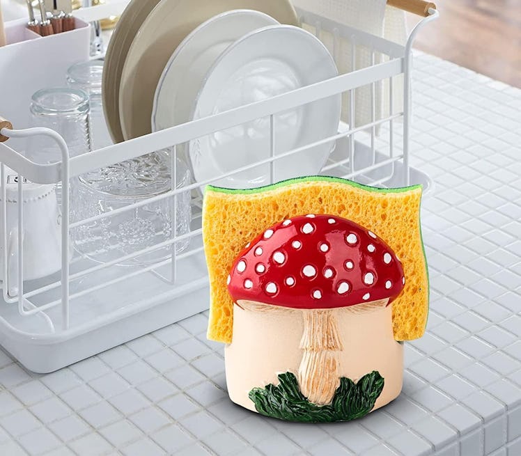 dgudgu Mushroom Ceramic Sponge Holder