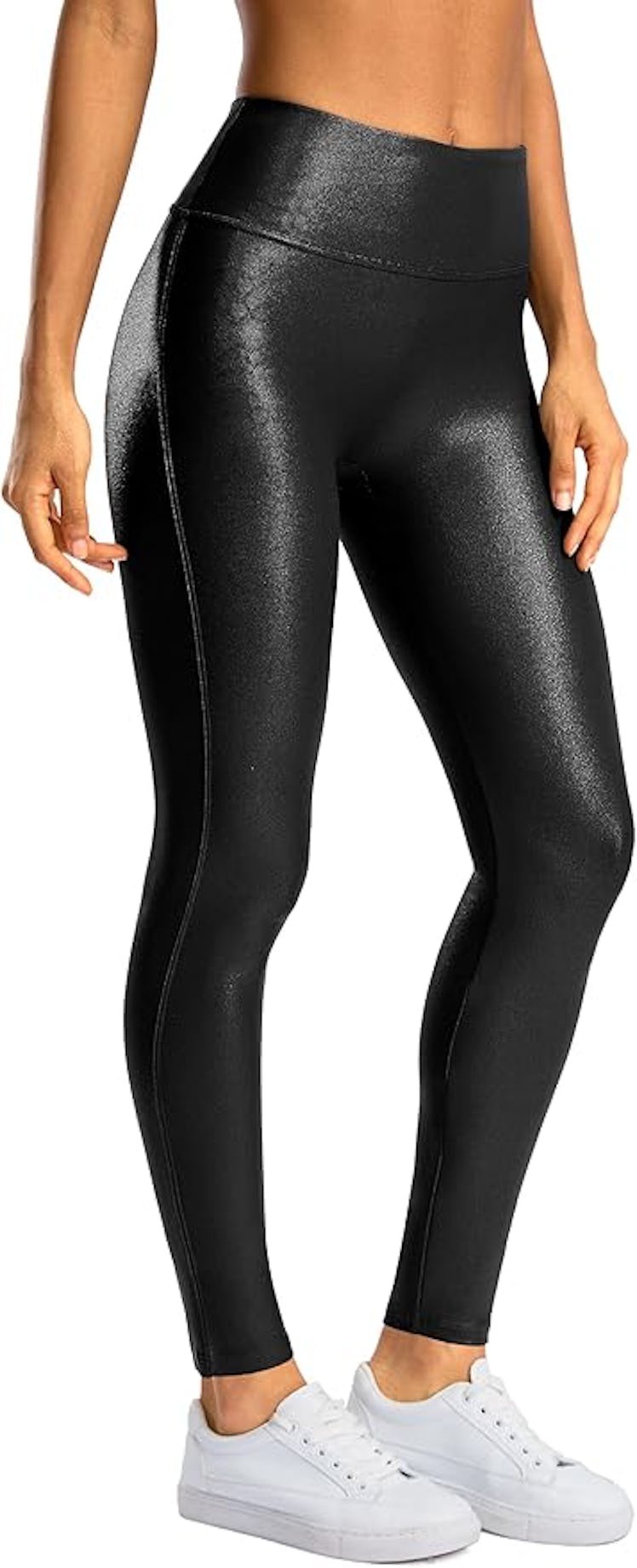 SANTINY Faux Leather Leggings