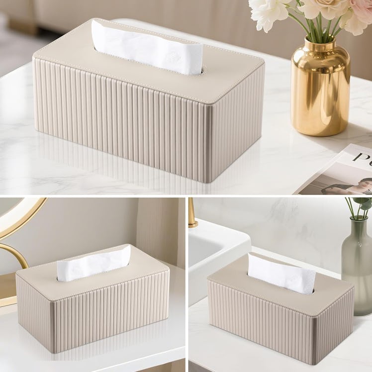 KINGFOM PU Leather Tissue Box Cover