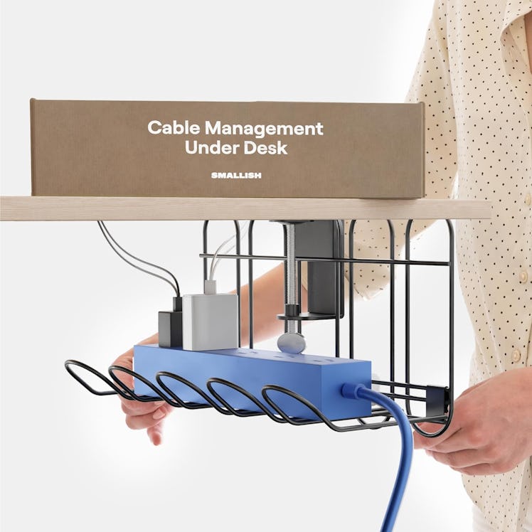 BedShelfie CarryUp Under Desk Cable Tray