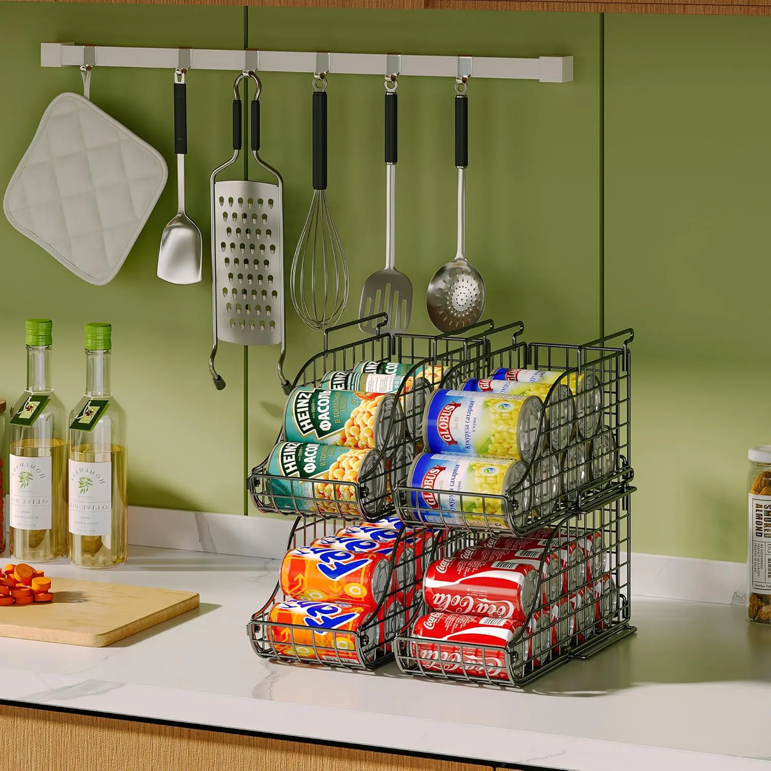 Sonyabecca Stackable Canned Food Organizer (4-Pack)