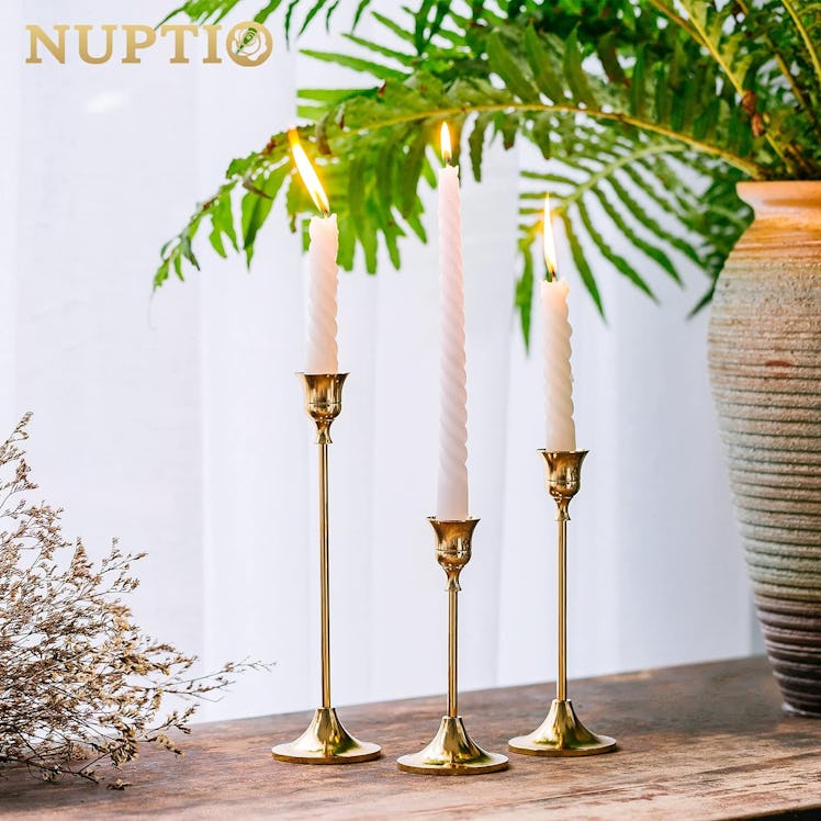 NUPTIO Taper Candle Holders (3 Pieces)