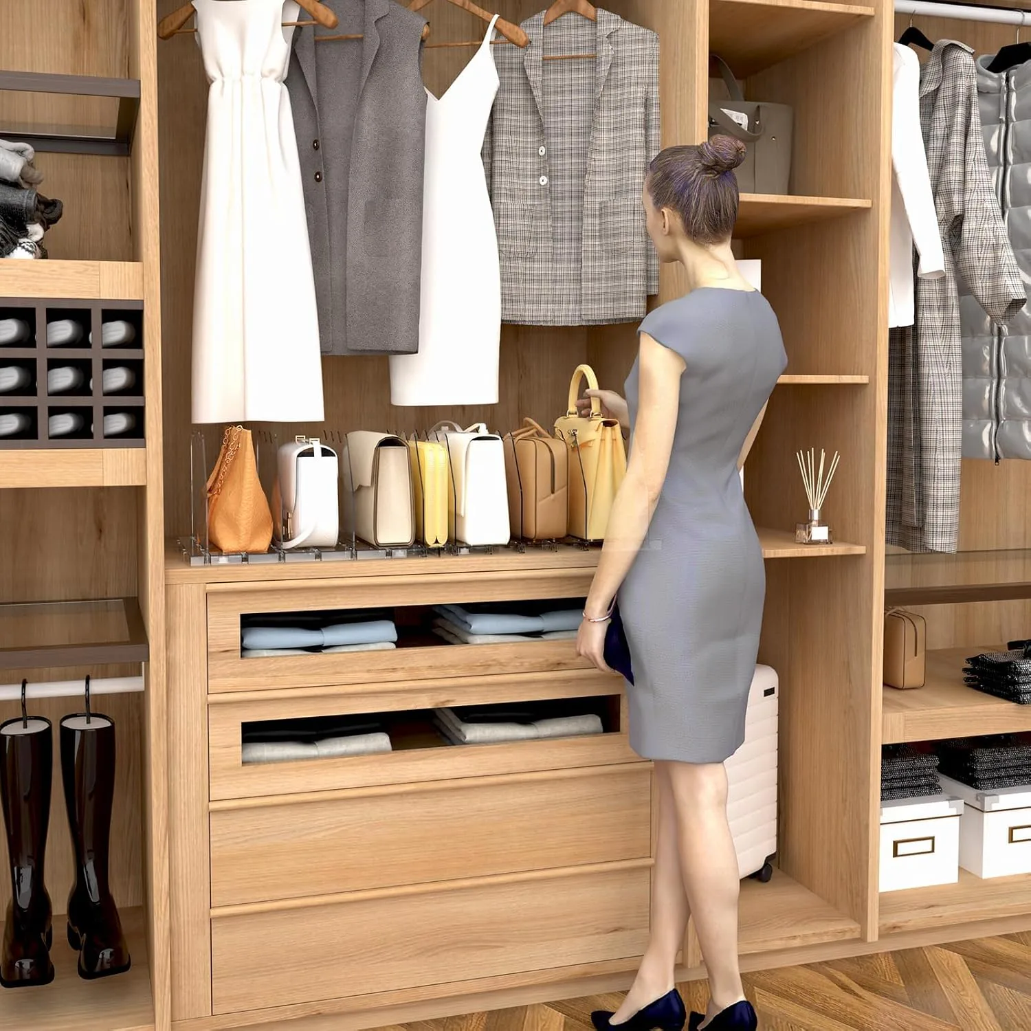 SPACEKEEPER Adjustable Shelf Divider