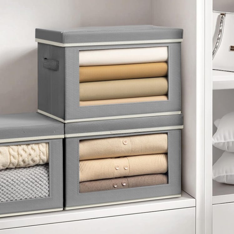 Homsorout Large Storage Cubes with Window (4-Pack)