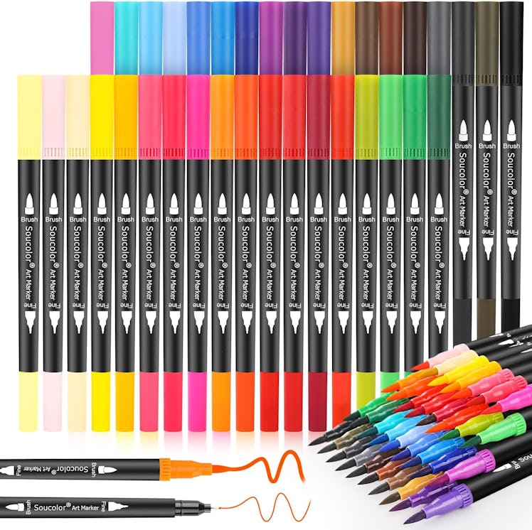 Soucolor Art Brush Markers (36-Pack)