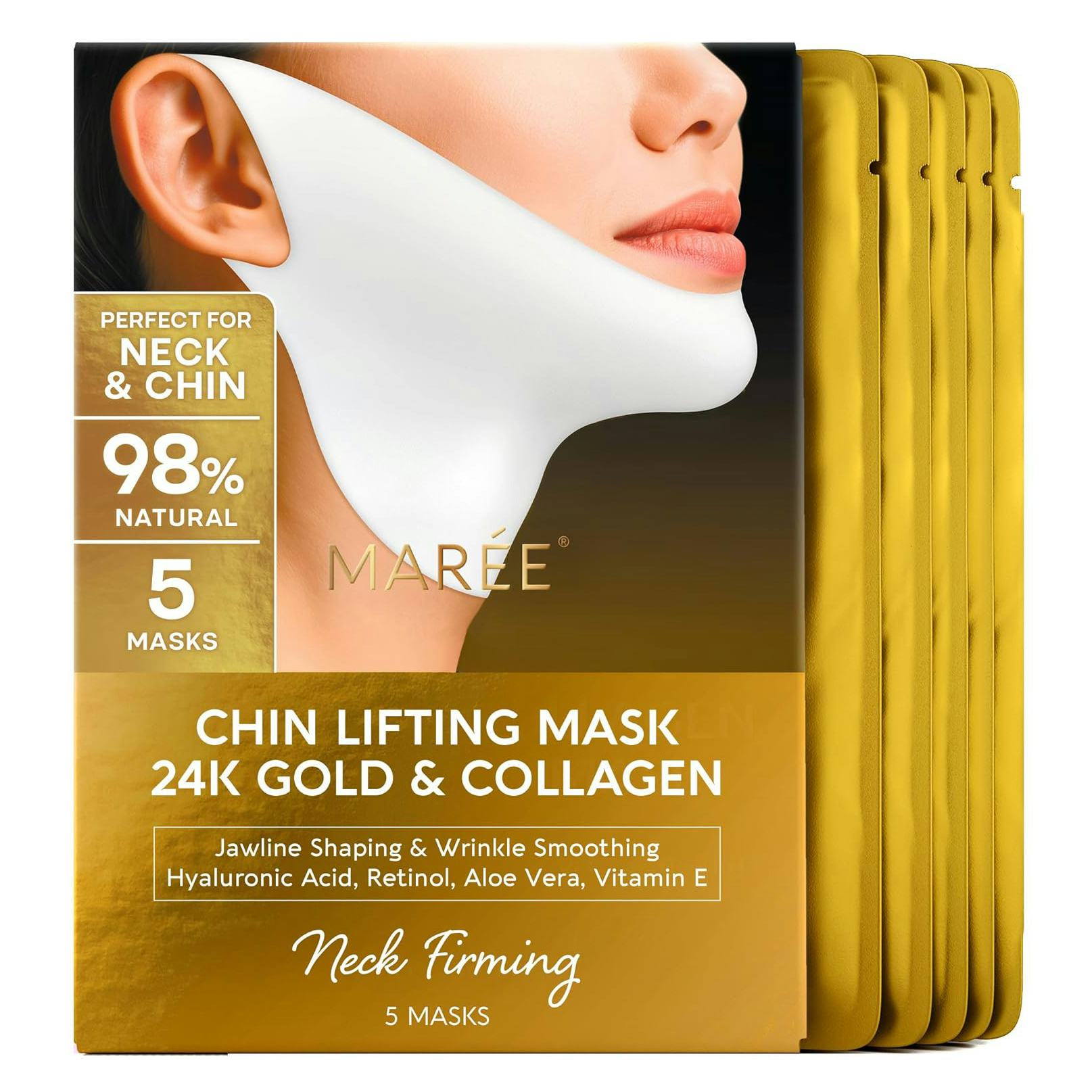  MAREE V-Line Lifting Mask With 24K Gold (5-Pack)
