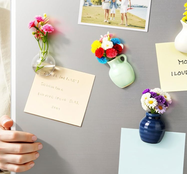 Renmxj Mini Ceramic Vase Magnets (8-Pack)