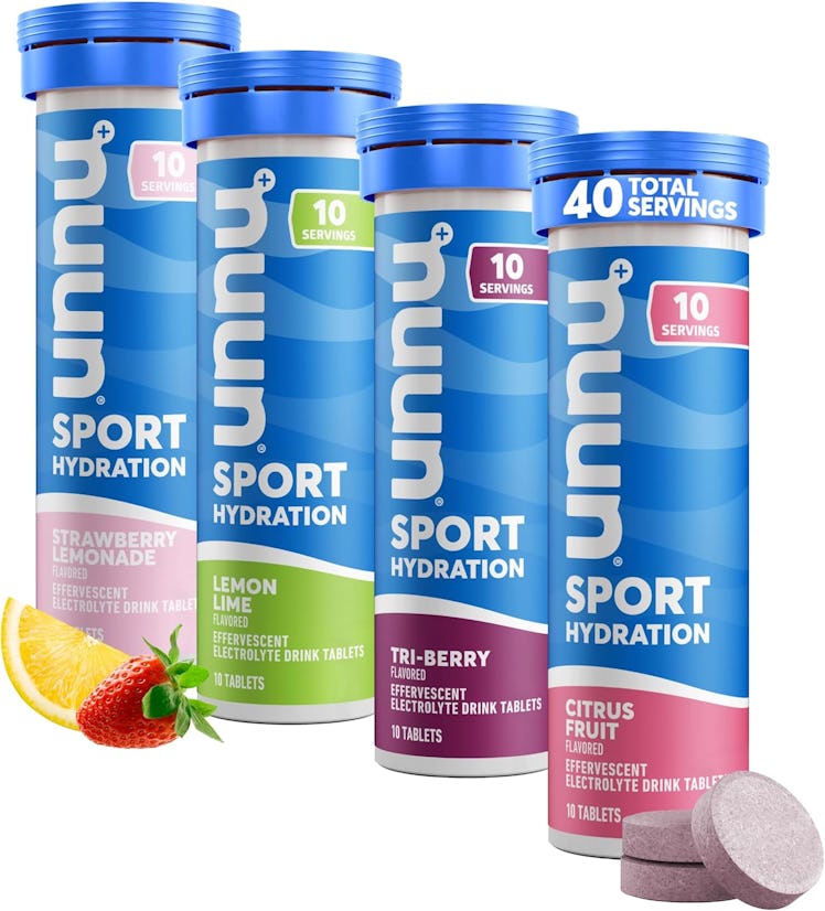 Nuun Sport Electrolyte Tablets for Proactive Hydration, Mixed Flavors, (4 Pack, 40 Servings)