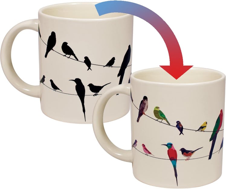 The Unemployed Philosophers Guild Heat Changing Bird Mug