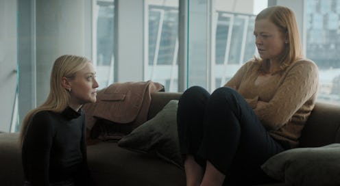 Dakota Fanning and Sarah Snook in All Her Fault. Photo via Peacock