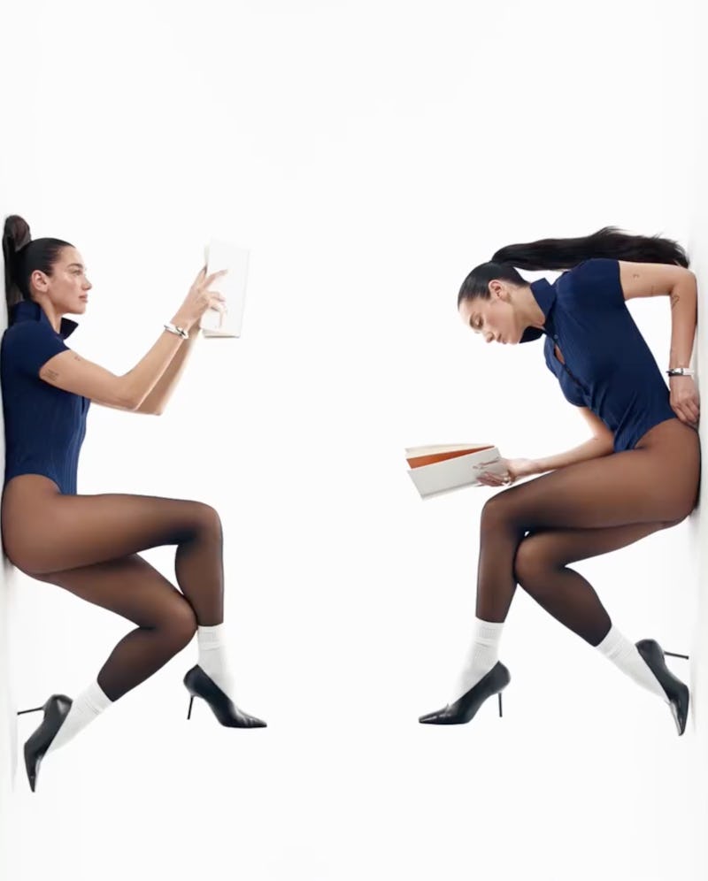 Dua Lipa went pantless to announce her new skin care line.