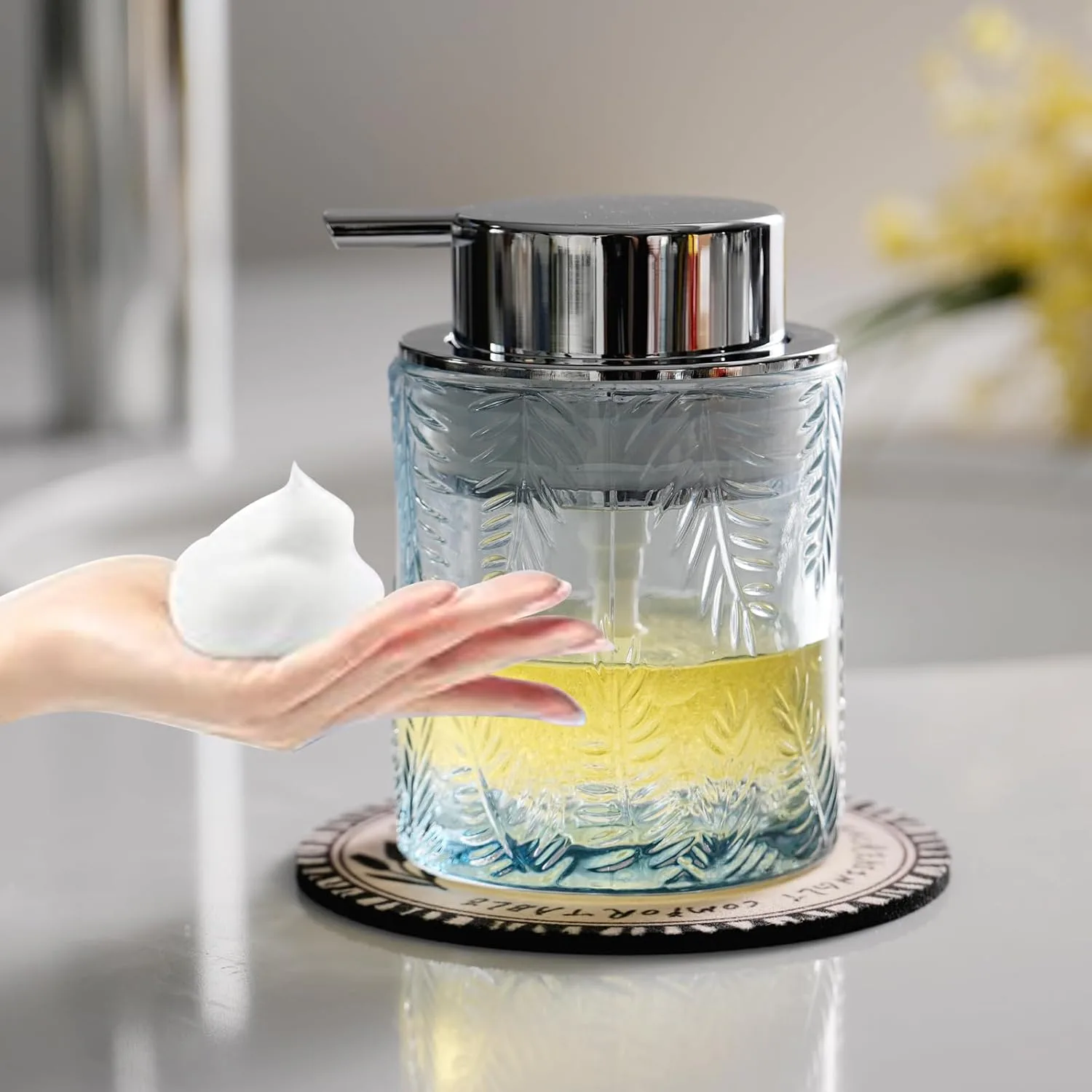 CICUFY Glass Foam Soap Dispenser 