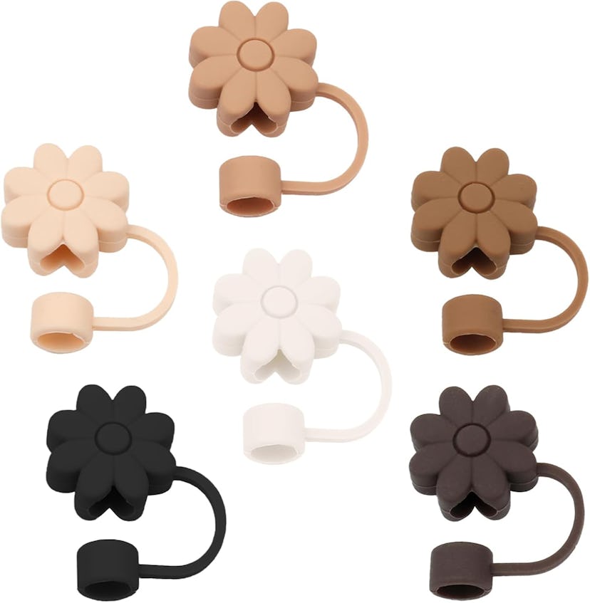 SEMATA Silicone Straw Toppers (6-Pack)