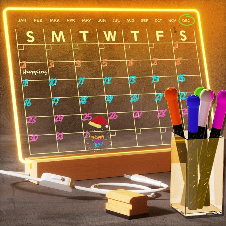 RR RAXMIN Light-Up Dry Erase Calendar