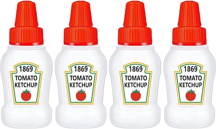 WXOIEOD Mini Ketchup Bottles (4-Pack)