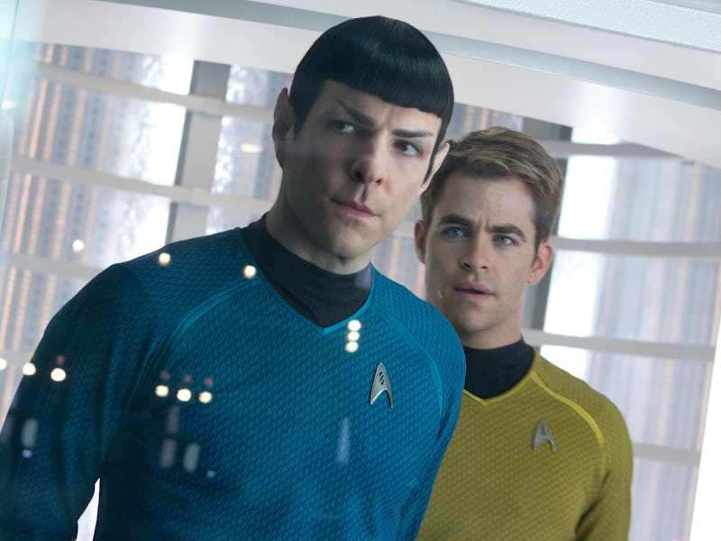Zachary Quinto and Chris Pine in Star Trek Into Darkness