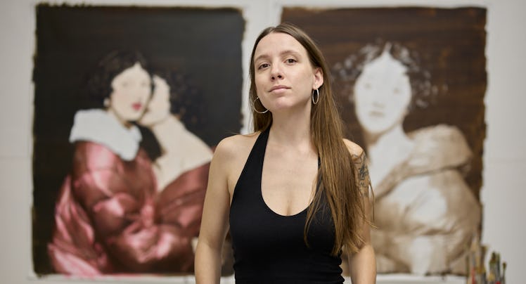 Nieves Gonazles in her studio