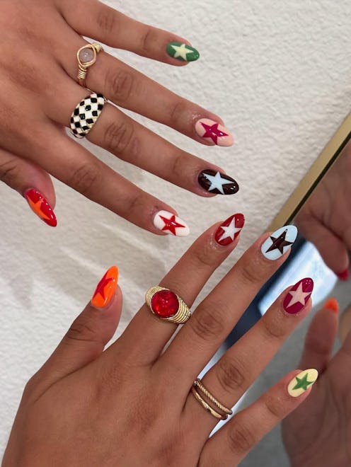 Star nail art designs that give your fingertips a cosmic glow.