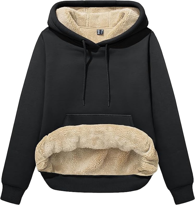 MAGCOMSEN Hoodies Thick Fleece Lined Hooded Sweatshirt