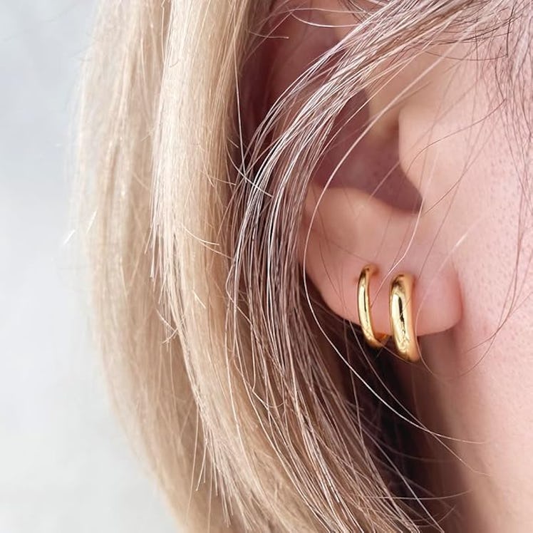 Obidos Huggie Illusion Stud Earrings