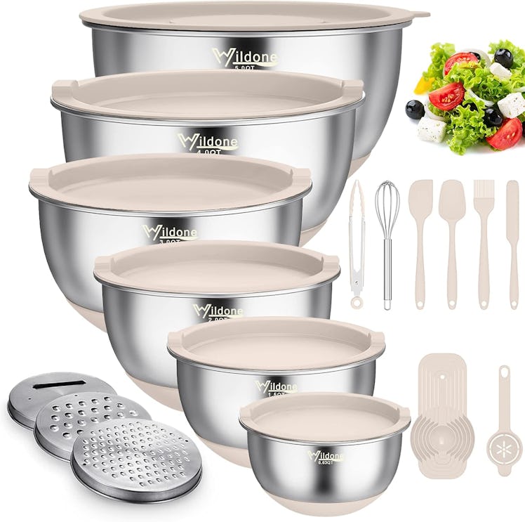 Wildone Stainless Steel Mixing Bowls (22 Pieces)