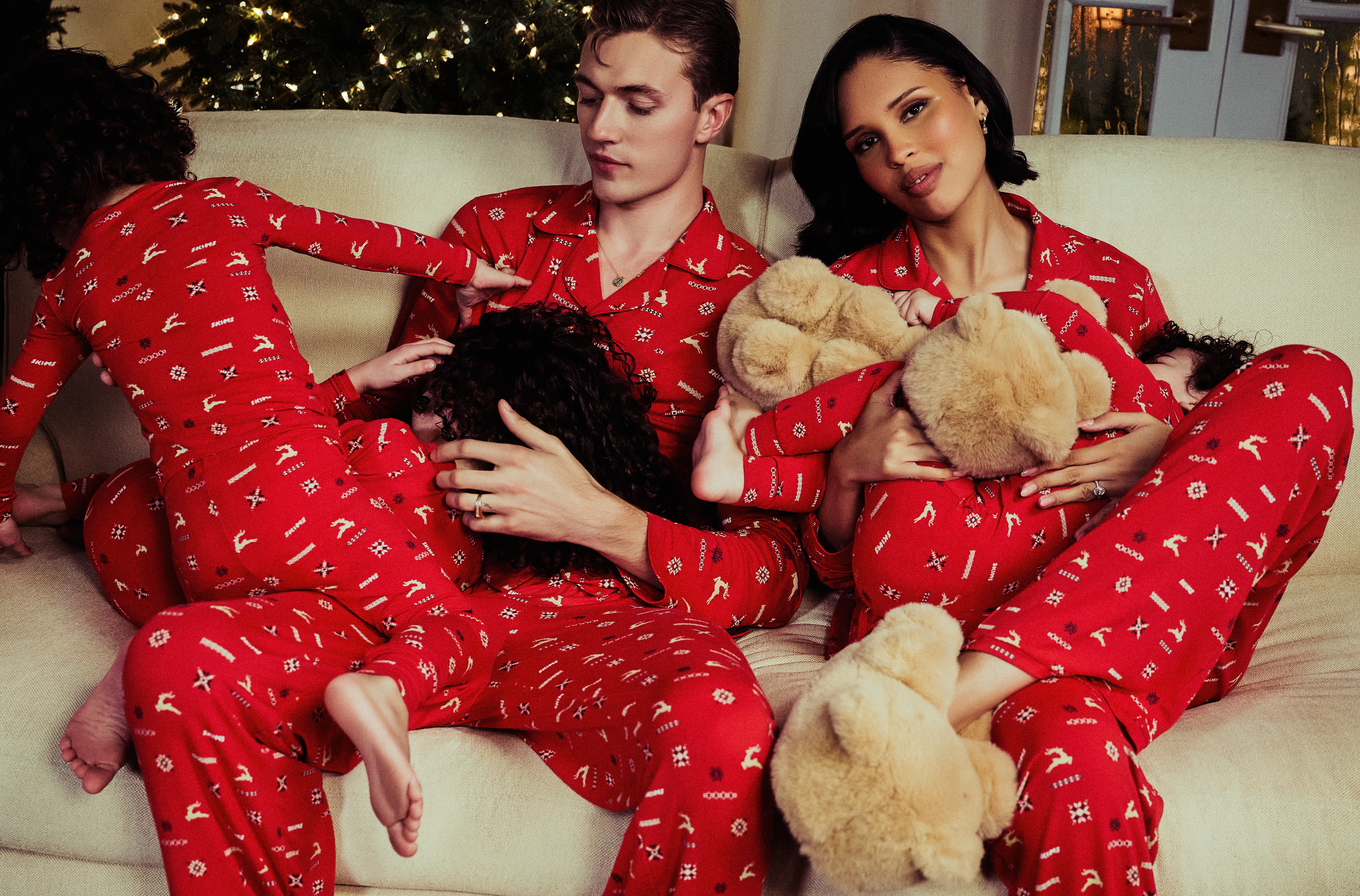 Nara and Lucky Blue Smith Talk Skims Holiday Campaign, Traditions, & Life  With Baby Fawnie