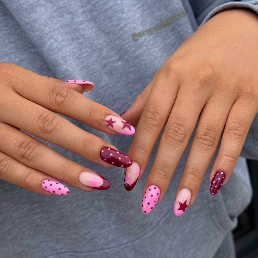 Stars and polka dots.