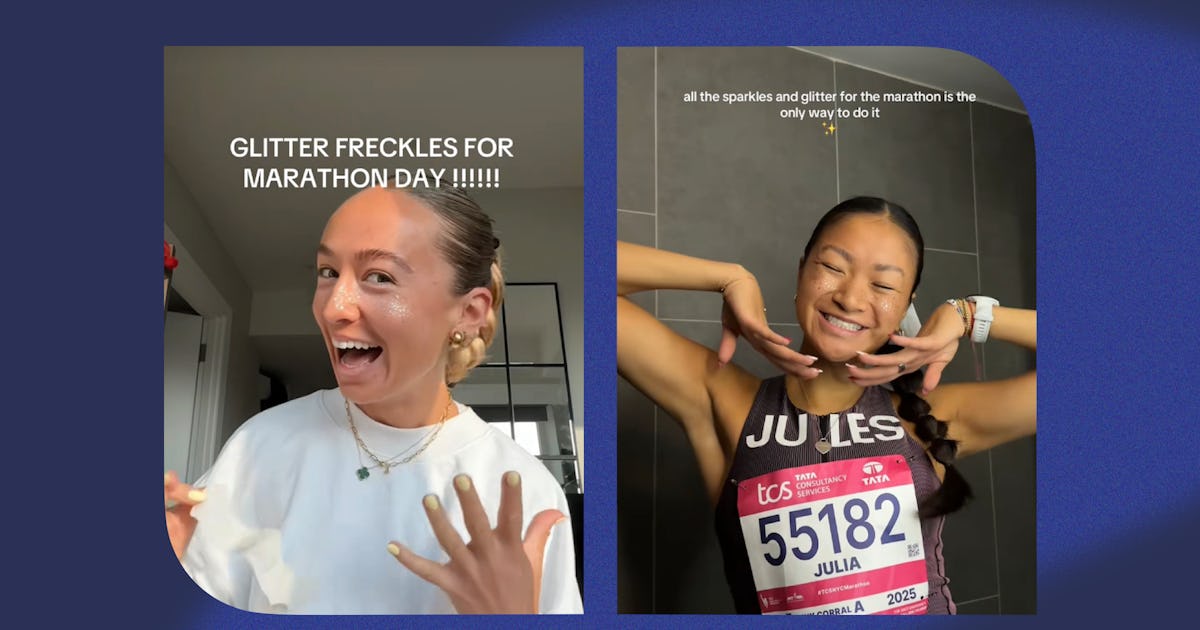 How Glitter Became The Hottest Accessory For Runners During The NYC Marathon