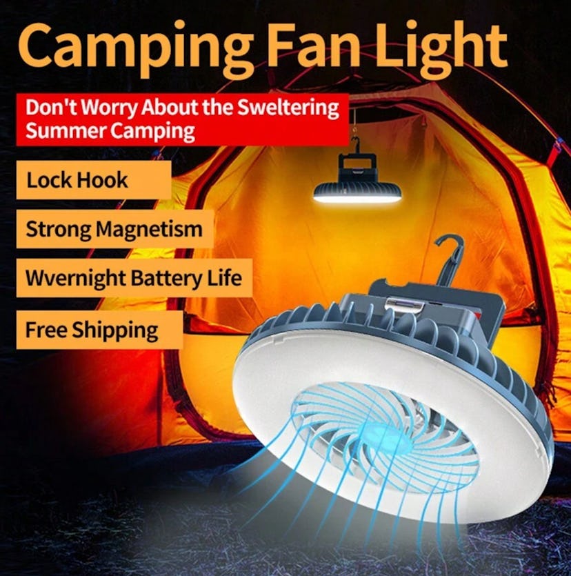 ABS Multifunctional Camping Fan Light