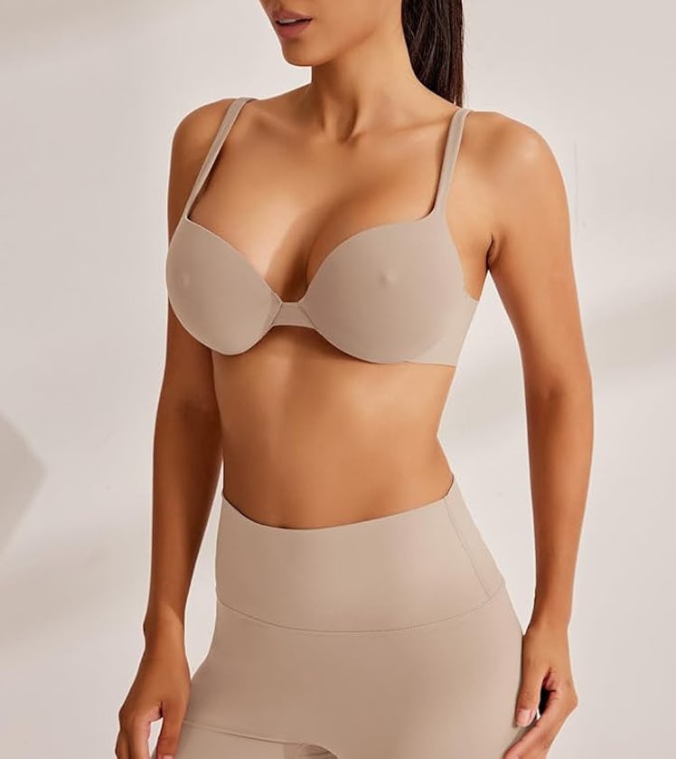 REORIA Plunge Nipple Bra