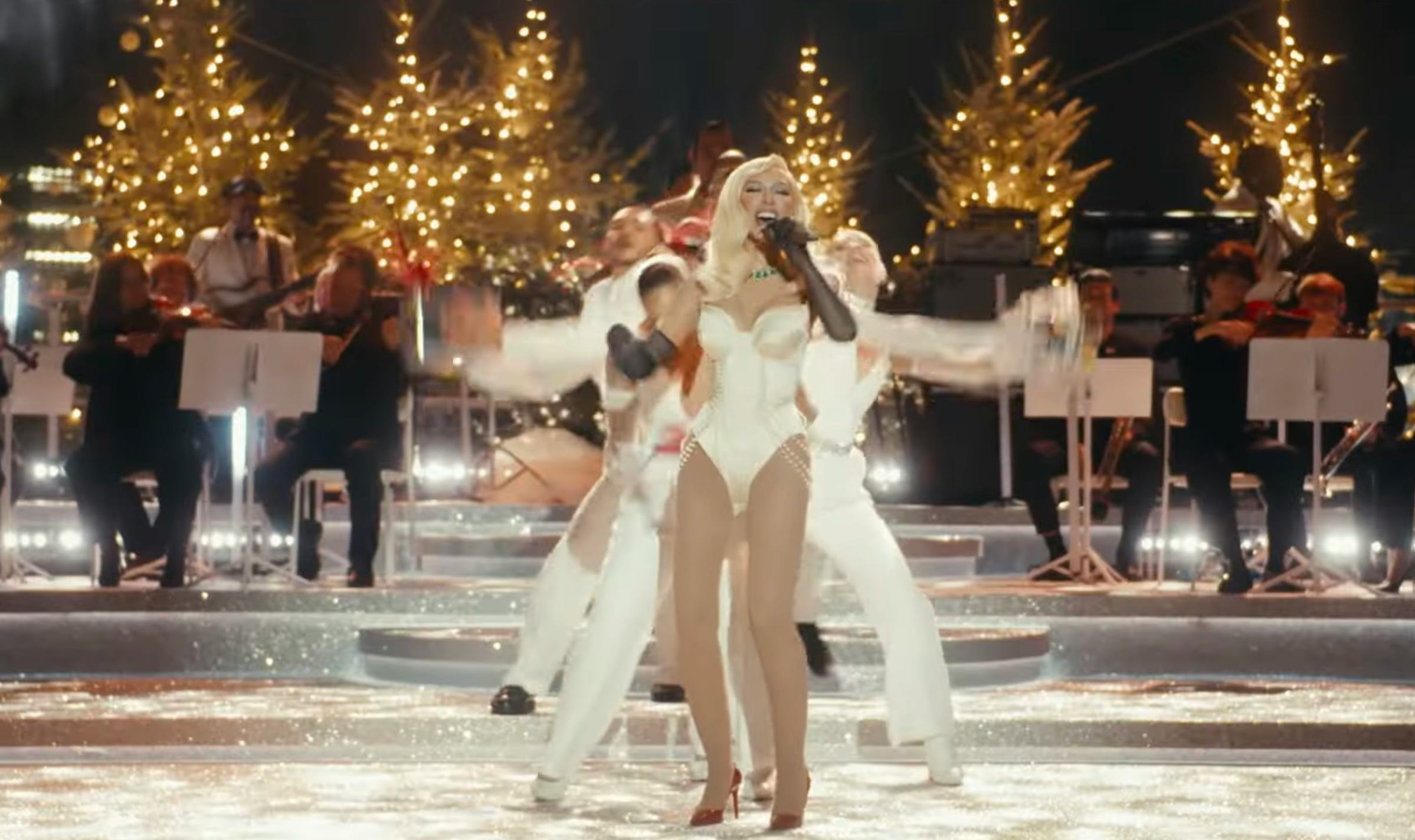 Christina Aguilera: Christmas in Paris' trailer.