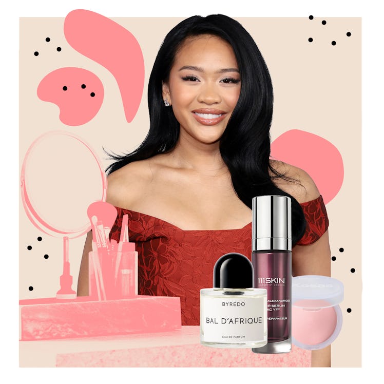 Suni Lee's beauty routine, blush combo, and fave fragrance.