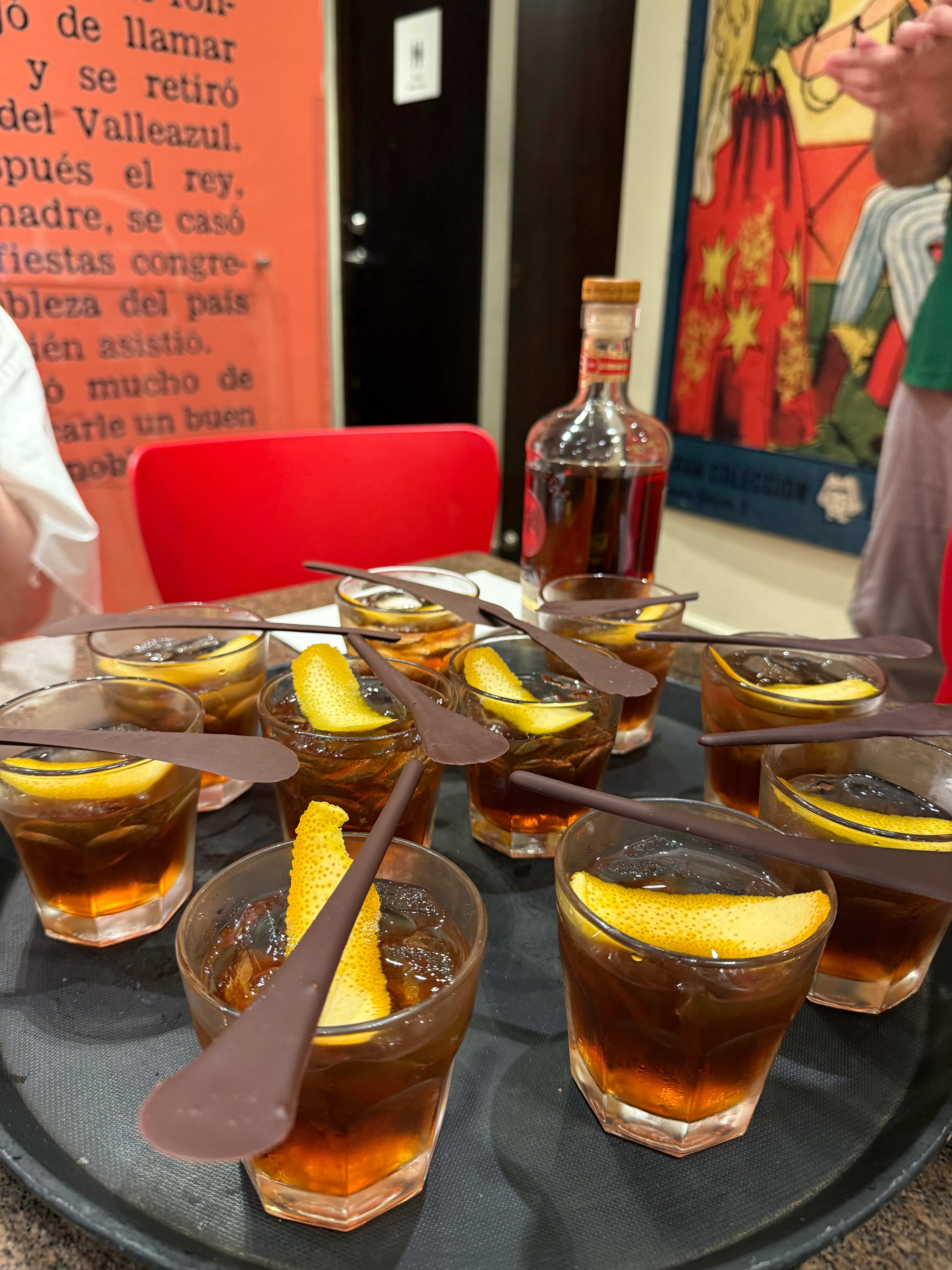 A tray of Don Ignacio cocktails.  