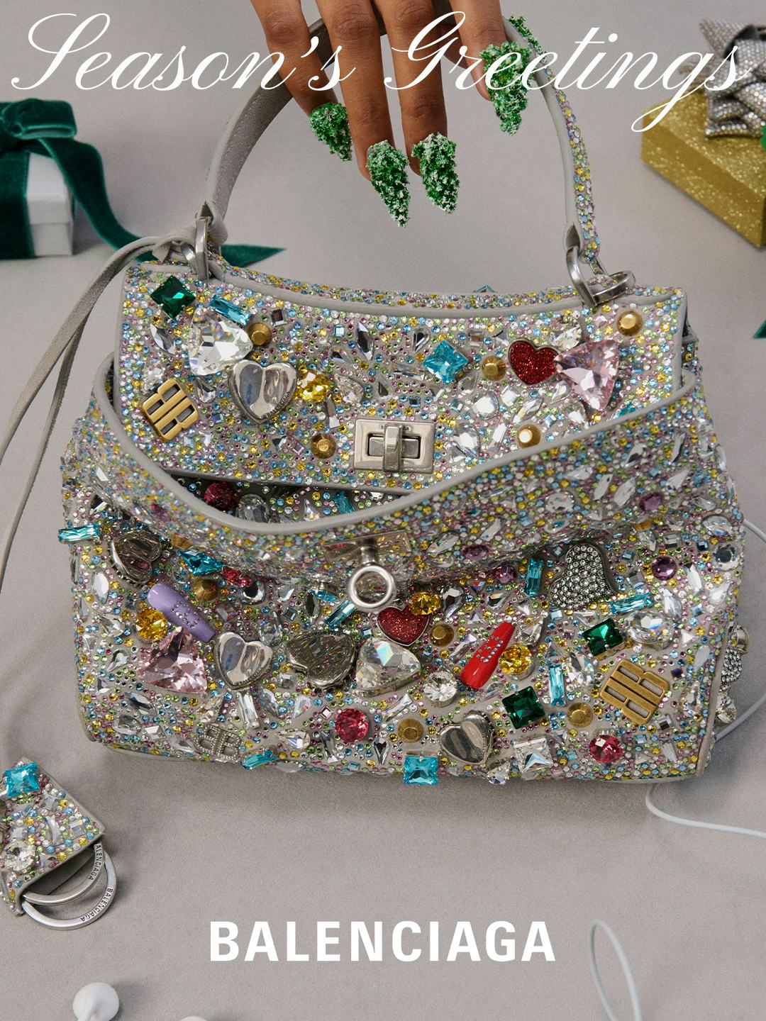 A shot from Balenciaga's end-of-year gifting campaign. 