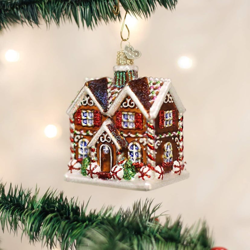 Old World Christmas Christmastime Cottage Glass Blown Ornament