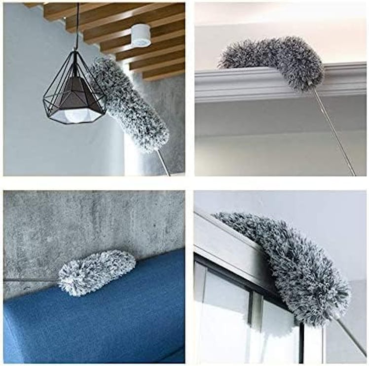 LOMID Microfiber Duster with Extension Pole