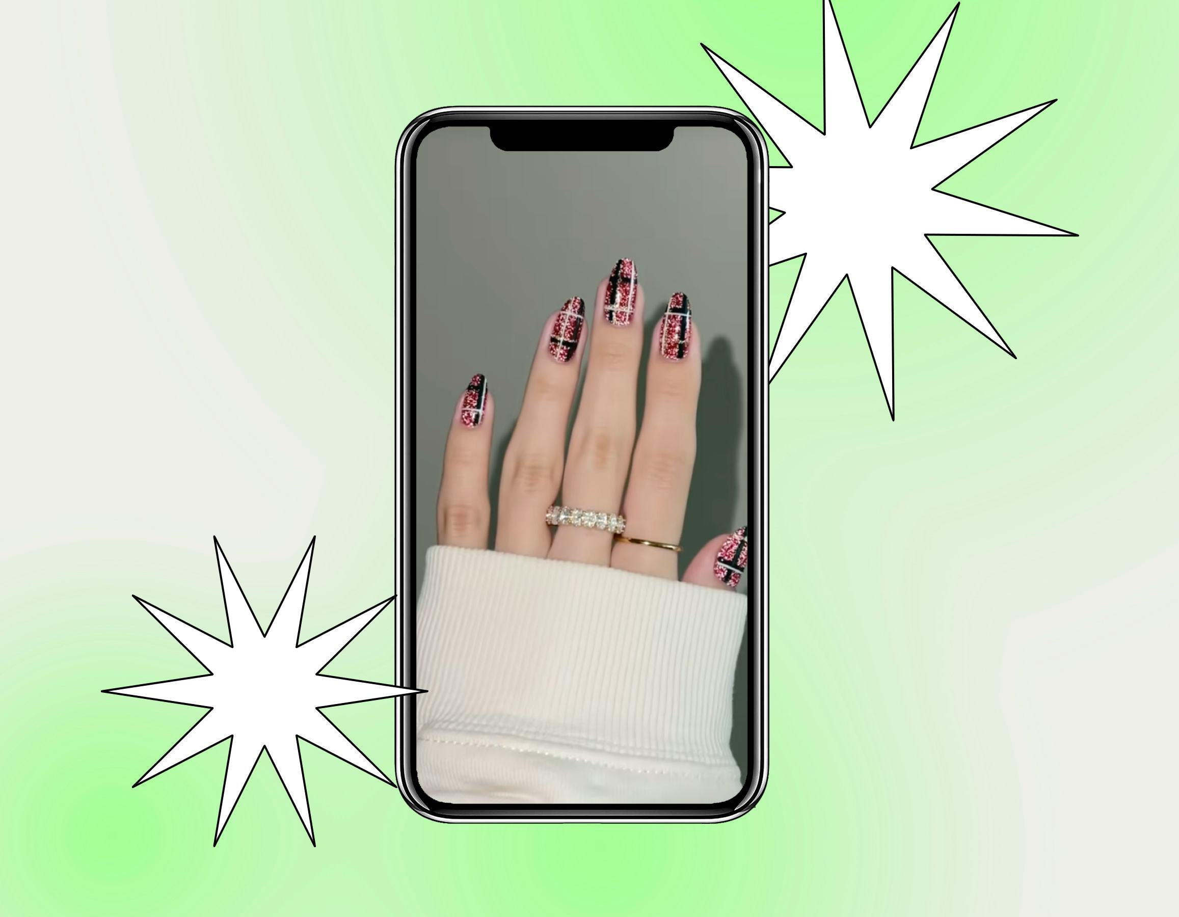 How to get Ralph Lauren Christmas aesthetic nails.