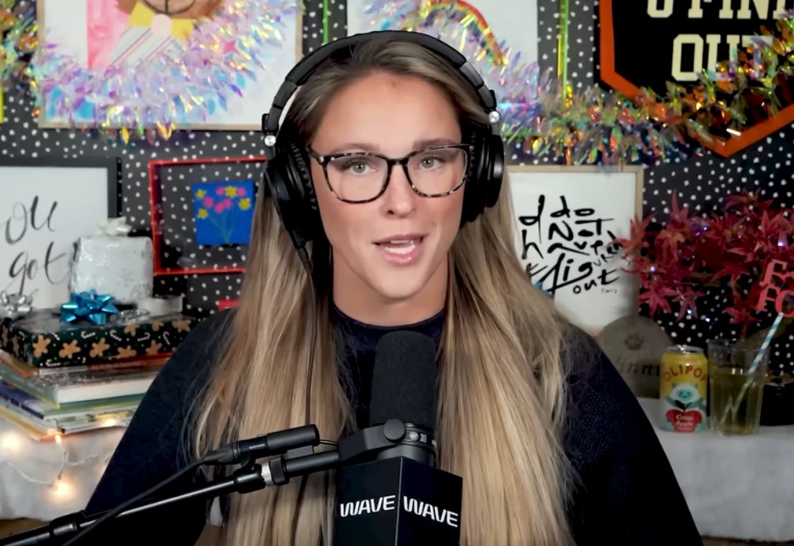 Kylie Kelce reacts to Travis saying he and Taylor Swift never fight.