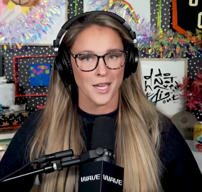 Kylie Kelce reacts to Travis saying he and Taylor Swift never fight.