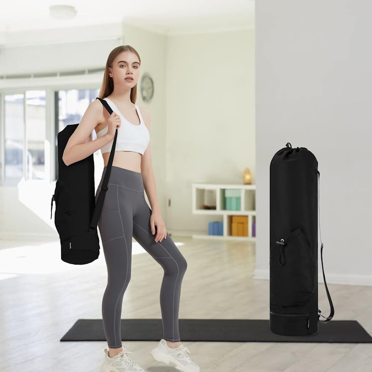 sportsnew Yoga Mat Bag with Water Bottle Pocket