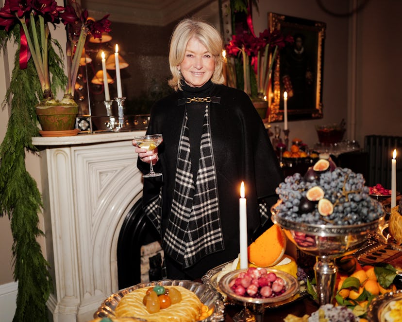 Martha Stewart at Burberry's holiday party.